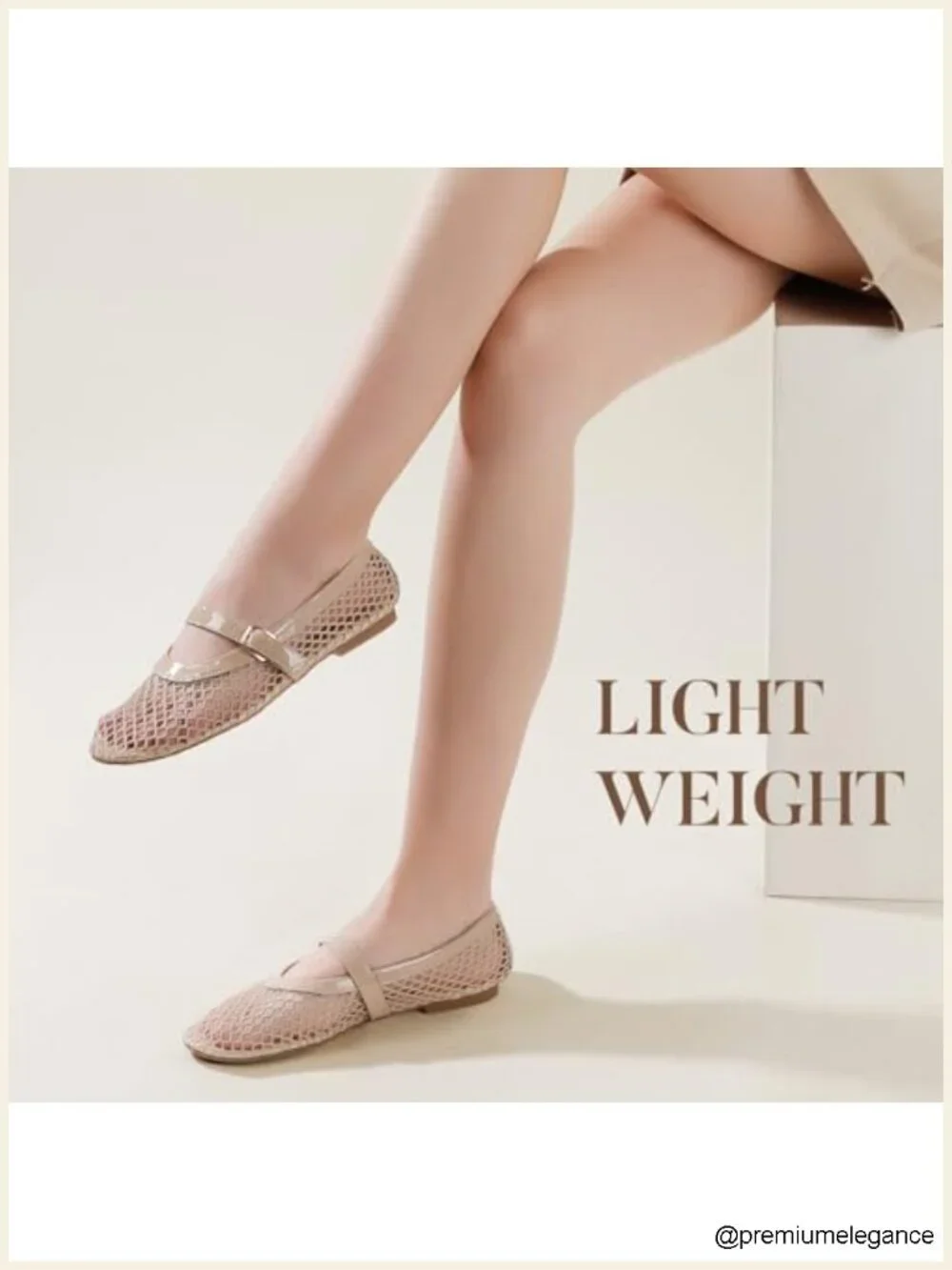 Mesh Ballet Flats with Buckle Strap Mary Jane Ballerina Flat Sandals